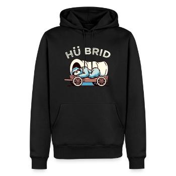 Hü Brid - Lustiges Hybrid Auto - Faultier - Männer Premium Bio Hoodie - Schwarz - Vorne - Nico (187cm)