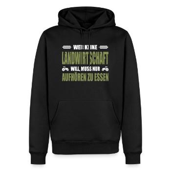 Bauernproteste 2024 Bauerndemo Bauernprotest Demo - Männer Premium Bio Hoodie - Schwarz - Vorne - Nico (187cm)