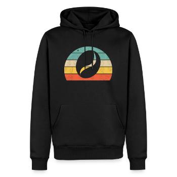 Grain de café - Sweat à capuche Premium bio Homme - noir - Devant - Nico (187cm)