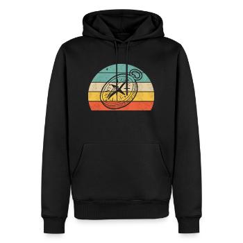 Outdoor - Men’s Premium Organic Hoodie - black - Front - Nico (187cm)