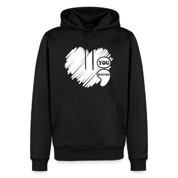 Sensibilisation à la santé mentale Vintage Groovy Mental - Sweat à capuche Premium bio Homme - noir - Devant - Nico (187cm)