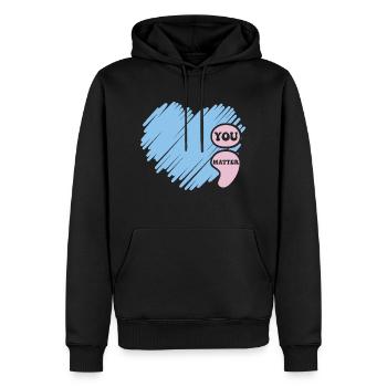 La santé mentale, ça compte - Maladie du cerveau humain - Sweat à capuche Premium bio Homme - noir - Devant - Nico (187cm)