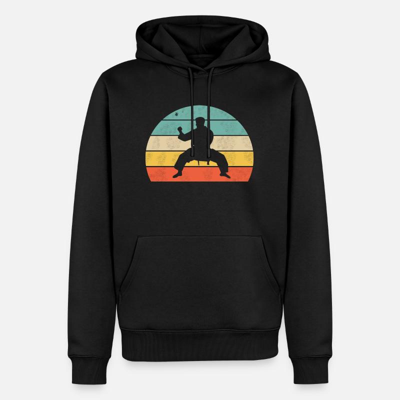 Chemise de karaté - Sweat à capuche Premium bio Homme - noir