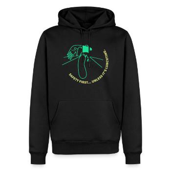 Fun Gift for Electrician spark Motto - Men’s Premium Organic Hoodie - black - Front - Nico (187cm)
