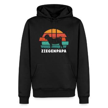 Ziegenpapa Ziege Ziegenbock Ziegenzucht - Männer Premium Bio Hoodie - Schwarz - Vorne - Nico (187cm)