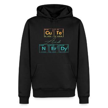 Drôle de dicton pour les scientifiques et les nerds - Sweat à capuche Premium bio Homme - noir - Devant - Nico (187cm)