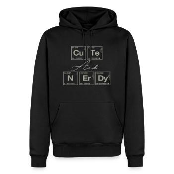 Drôle de dicton pour les scientifiques et les nerds - Sweat à capuche Premium bio Homme - noir - Devant - Nico (187cm)