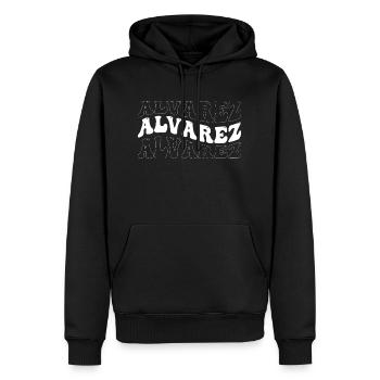 Lustig Alvarez Groovy 4 Männer Frauen Cool Alvarez Krawatte - Männer Premium Bio Hoodie - Schwarz - Vorne - Nico (187cm)
