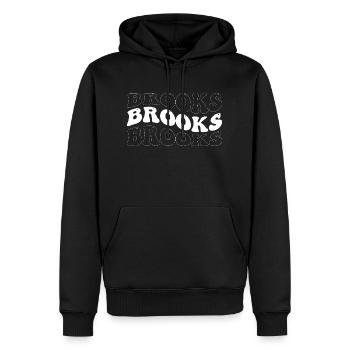 Funny Brooks Groovy 4 Männer Frauen Cool Brooks Krawatte - Männer Premium Bio Hoodie - Schwarz - Vorne - Nico (187cm)