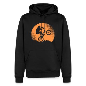 Vintage Radfahren Fahrrad Rennrad Radfahrer - Männer Premium Bio Hoodie - Schwarz - Vorne - Nico (187cm)