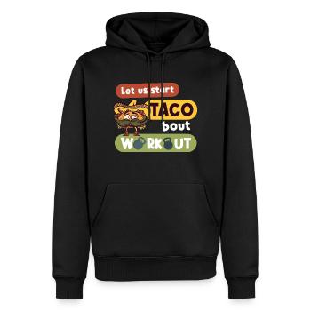 Calisthenics Street Workout Park Fitness Training - Männer Premium Bio Hoodie - Schwarz - Vorne - Nico (187cm)
