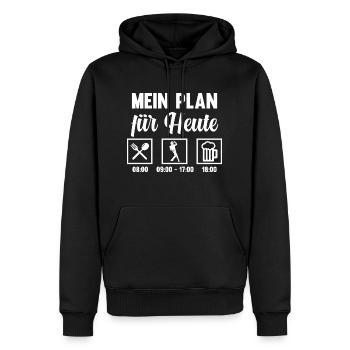 Jazz Tänzer - Männer Premium Bio Hoodie - Schwarz - Vorne - Nico (187cm)