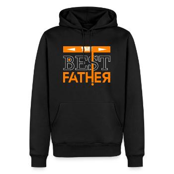 Best father - Men’s Premium Organic Hoodie - black - Front - Nico (187cm)