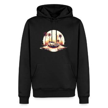 Muscle-Car (Muscle-Car) - Männer Premium Bio Hoodie - Schwarz - Vorne - Nico (187cm)