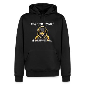 BBQ Time Today 273 wasps like this - Men’s Premium Organic Hoodie - black - Front - Nico (187cm)