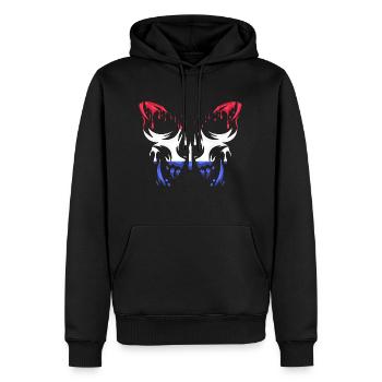 France pays drapeau officiel états continent - Sweat à capuche Premium bio Homme - noir - Devant - Nico (187cm)