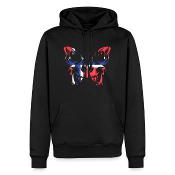 Norvège pays drapeau officiel états continent - Sweat à capuche Premium bio Homme - noir - Devant - Nico (187cm)