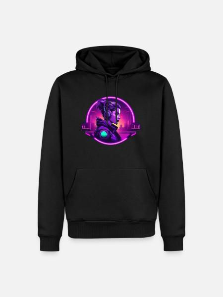 Cyberpunk Artwork - Men’s Premium Organic Hoodie - black