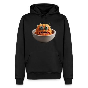 Soupe de monstres - Sweat à capuche Premium bio Homme - noir - Devant - Nico (187cm)