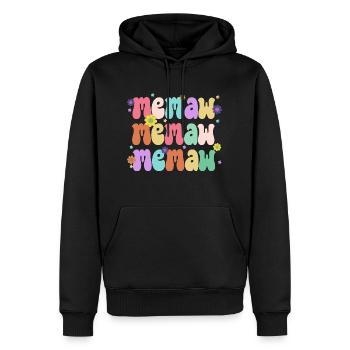 Memaw Gifts For Grandma Retro Vintage Mother's Day - Men’s Premium Organic Hoodie - black - Front - Nico (187cm)