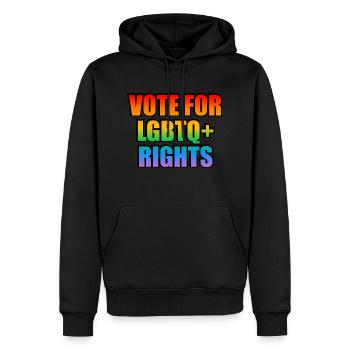 Wählt für die Rechte von Homosexuellen - Männer Premium Bio Hoodie - Schwarz - Vorne - Nico (187cm)