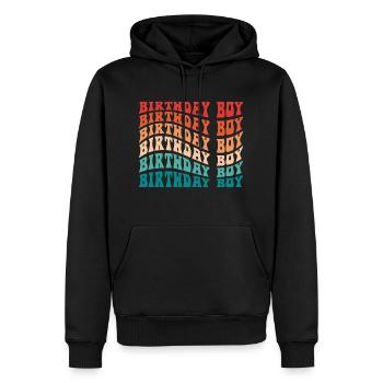 Garçon d’anniversaire pour les tout-petits garçons Mignon Groovy Anniversaire - Sweat à capuche Premium bio Homme - noir - Devant - Nico (187cm)