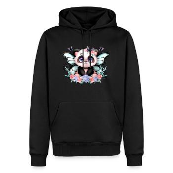 Faluni - Männer Premium Bio Hoodie - Schwarz - Vorne - Nico (187cm)