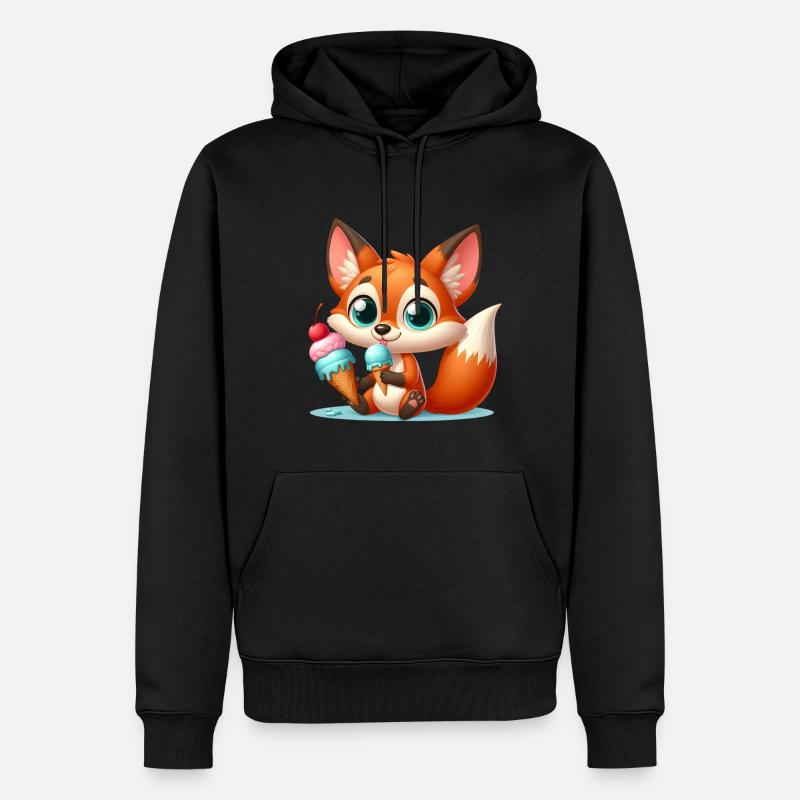 fox 8 - Sweat à capuche Premium bio Homme - noir