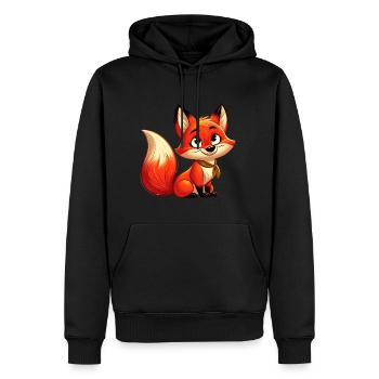 Fox 10 - Men’s Premium Organic Hoodie - black - Front - Nico (187cm)