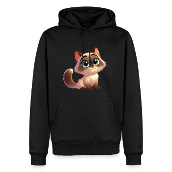 siamois 17 - Sweat à capuche Premium bio Homme - noir - Devant - Nico (187cm)