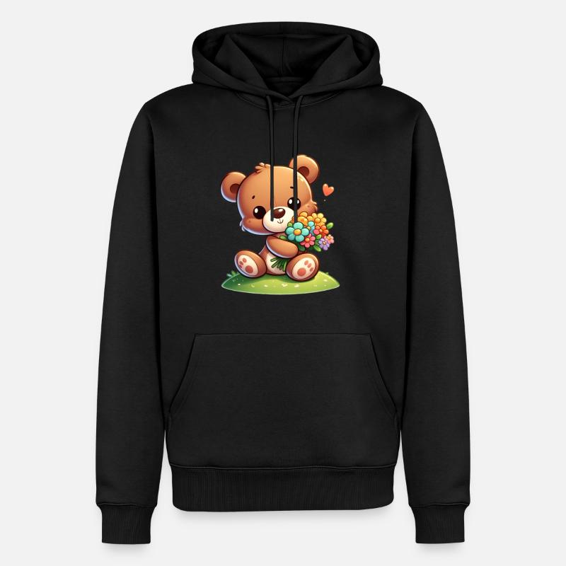 Teddybär 5 - Männer Premium Bio Hoodie - Schwarz