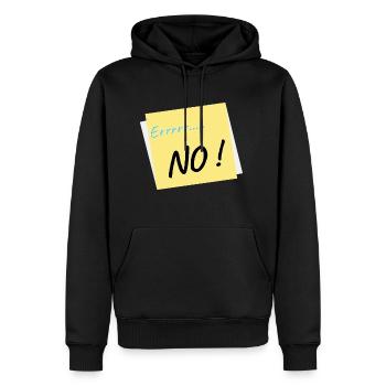 Errrr.....No! - Men’s Premium Organic Hoodie - black - Front - Nico (187cm)