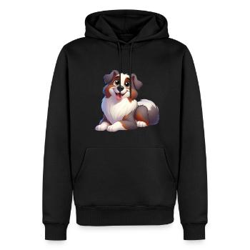 Australischer Schäferhund - Männer Premium Bio Hoodie - Schwarz - Vorne - Nico (187cm)