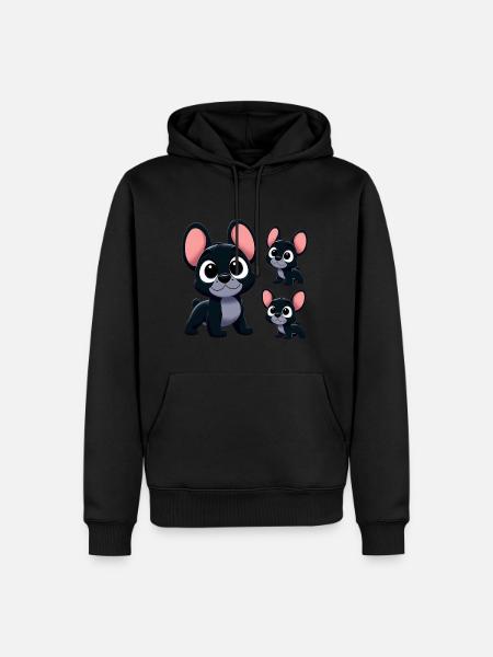 French Bulldog 8 - Men’s Premium Organic Hoodie - black