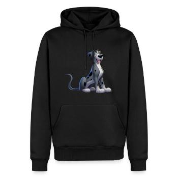 Deutsche Dogge - Männer Premium Bio Hoodie - Schwarz - Vorne - Nico (187cm)