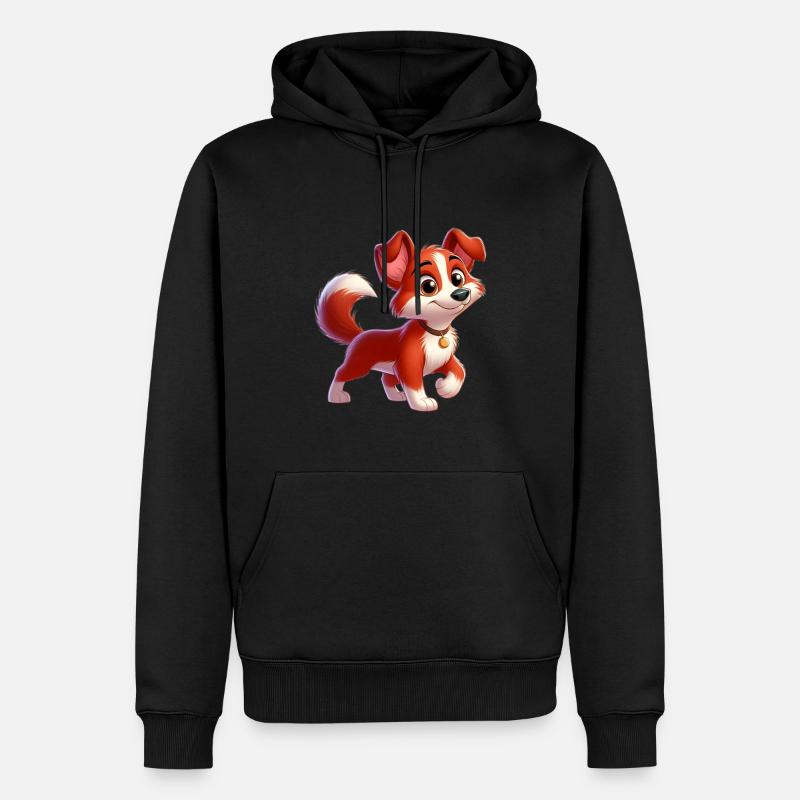 fox terrier 9 - Sweat à capuche Premium bio Homme - noir