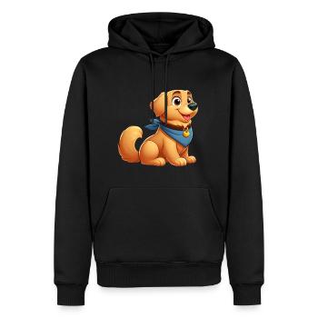 Labrador 3 - Männer Premium Bio Hoodie - Schwarz - Vorne - Nico (187cm)