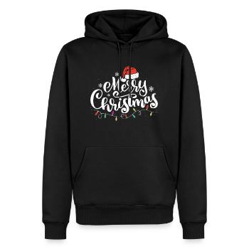 Frohe Weihnachten - Festliche Feiertage Cheer Xmas - Männer Premium Bio Hoodie - Schwarz - Vorne - Nico (187cm)