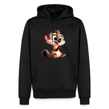Wiesel - Männer Premium Bio Hoodie - Schwarz - Vorne - Nico (187cm)
