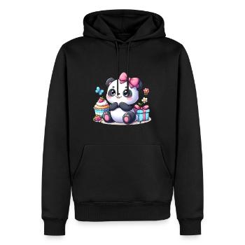 panda 7 - Sweat à capuche Premium bio Homme - noir - Devant - Nico (187cm)