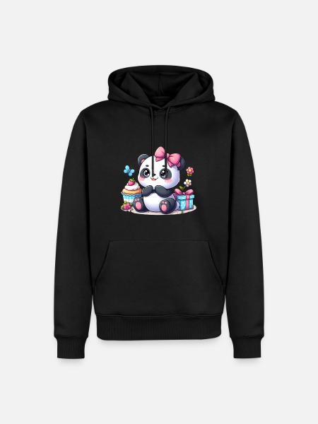 panda 7 - Sweat à capuche Premium bio Homme - noir