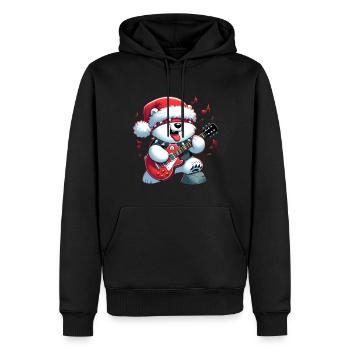 polar bear 7 - Sweat à capuche Premium bio Homme - noir - Devant - Nico (187cm)