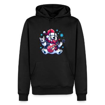 polar bear 5 - Sweat à capuche Premium bio Homme - noir - Devant - Nico (187cm)