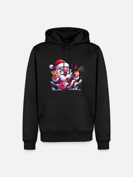 Santa Rock 8 - Men’s Premium Organic Hoodie - black