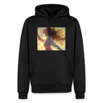 Aetherum releases the ether in you - Men’s Premium Organic Hoodie - black - Front - Nico (187cm)