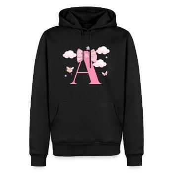 Brief an Pink Clouds - Männer Premium Bio Hoodie - Schwarz - Vorne - Nico (187cm)