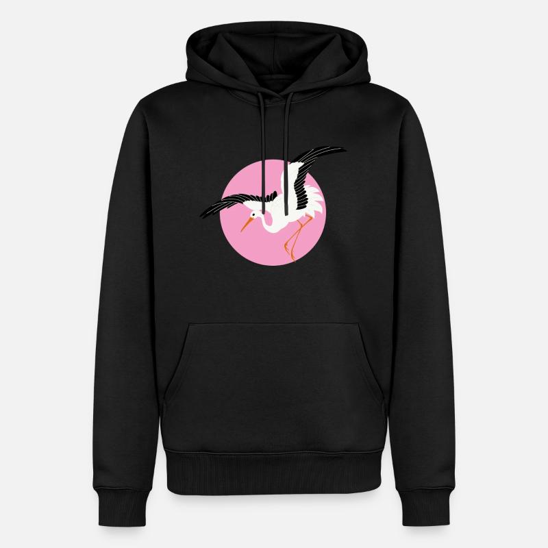 Vogel - Männer Premium Bio Hoodie - Schwarz