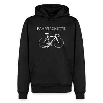Fahrradkette - Männer Premium Bio Hoodie - Schwarz - Vorne - Nico (187cm)