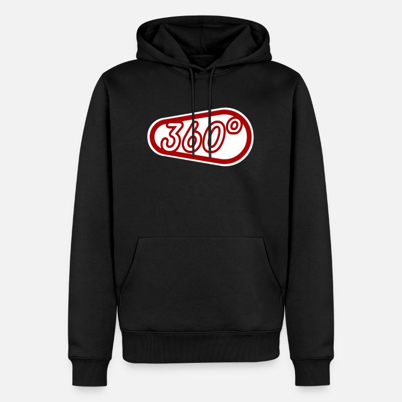 360° - Sweat à capuche Premium bio Homme - noir