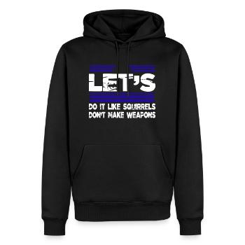 cadeau d’anniversaire funky enfant contre-culture - Sweat à capuche Premium bio Homme - noir - Devant - Nico (187cm)